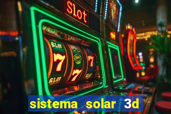 sistema solar 3d em movimento